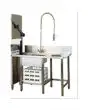 TAVOLO ENTRATA LAVASTOVIGLIE - DESTRO CON LAVELLO E FORO DI SBARAZZO CON GOMMA - Dimensioni cm L 130 x P 79 x h 85