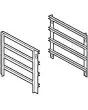 PORTATEGLIE PER VANI CUCINE E PIANI LAVORO GN 2/1 - N. 4 piani - Interasse cm 7