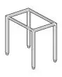 CAVALLETTO BASE MOD. S-3 - Dimensioni cm L 30 x P 40 x H 60