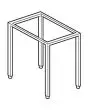 CAVALLETTO BASE MOD. S-6 - Dimensioni cm L 60 x P 40 x H 60