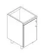 BASE CON PORTA SINISTRA E RIPIANO INTERMEDIO MOD. BP/640SX - Dimensioni cm L 40 x P 56,6 x H 81