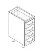 MOBILE BASE  MOD. BC4/630 - N. 4 cassetti cm L 21,8 x P 52 x H 8,9 - Dimensioni cm L 30 x P 56,6 x H 81