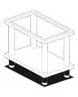 CAVALLETTO BASE MOD. S-63 - Dimensioni cm L 30 x P 48,5 x H 57