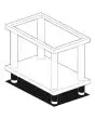 CAVALLETTO BASE MOD. S-66 - Dimensioni cm L 60 x P 48,5 x H 57