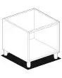 MOBILE BASE A GIORNO MOD. M-63 - Dimensioni cm L 30 x P 48,5 x H 57
