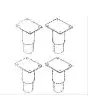 KIT PIEDI REGOLABILI GN PER MOD. PL501 e PER MOD. PL601