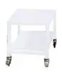 TAVOLINO VERNICIATO BIANCO CON RUOTE PER I MODELLI SFG223, SFG431, POK4