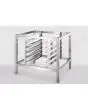 TAVOLO INOX + PORTATEGLE H 100 cm - CAPACITA' TEGLIE N. 9