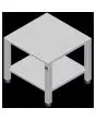 TAVOLO FISSO - Cod. EKT 423 D - Tavolo fisso in Aisi 430 per sovrapposizioni 2 forni - Per i modelli EKF 423, EKF 443 e EKF 523 in tutte le versioni - Dimensioni cm. L 61 x P 63 x 54,1 h