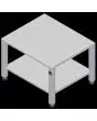 TAVOLO FISSO - Cod. EKT 411 D - Tavolo fisso in Aisi 430 per sovrapposizione 2 forni - Per i modelli EKF 311, EKF 364, EKF 411 e EKF 464 in tutte le versioni - Dimensioni cm. L 78,5 x P 67 x 54,1 h