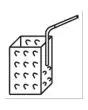 CESTELLO DA 1/6 PER CUOCIPASTA - Dimensioni: cm L 14 x P 14 x H 20 - Norma CE