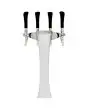 COLONNA IN OTTONE FINITURA CROMO - MOD. MAXI PANTHER - A 4 VIE - COMPLETA DI RUBINETTI FLUX IN OTTONE CROMATO (PER BIRRA) E MEDAGLIONI IN ABS NEW