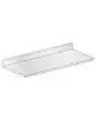 PIANO IN ACCIAIO INOX PER RETROBANCHI - Mod PAIRB634/050 - ALTEZZA ALZATINA cm 10 - DIM. Cm L 50 x P 63 x h 13,1 (piano con alzatina) - NORMA CE