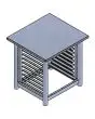 TAVOLO CON SUPPORTI PER TEGLIE cm L 84 x P 77 x H 85