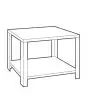 SUPPORTO PER FRIGGITRICI PASTICCERIA - DIMENSIONI cm L 70 x P 54 x 60 H