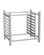 SUPPORTO ALTO APERTO - Capacità n. 8 teglie cm 60x40 - Distanta tra le teglie cm 7 - Dimensioni cm L 79,8 x P 59,9 x 78,2 h - Peso Kg 13