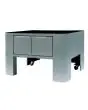 SUPPORTO IN FERRO VERNICIATO CON RUOTE - PER FORNO VISIOME 9 - Dimensioni cm L 182,5 x P 143,5 x 90 h
