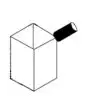 CESTELLO GN 1/6 (dx) - DIMENSIONI cm L 16,3 x P 14,3 x 21,5 H