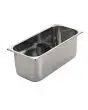 BACINELLE GELATERIA IN ACCIAIO INOX - CAPACITA' Lt. 5,0 - DIMENSIONI mm. L 360 x P 165 x 120 h - Peso gr 600
