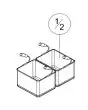N. 2 CESTELLI GN 1/2 - DIMENSIONI cm L 29 x P 24 x 20 H
