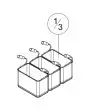 N. 3 CESTELLI GN 1/3 - DIMENSIONI cm L 29 x P 16 x 20 H