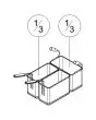 N. 2 CESTELLI GN 1/3 DIMENSIONI cm L 29 x P 14,5 x 20 H + N. 1 CESTELLO GN 1/3 DIMENSIONI cm L 29 x P 16 x 20 H