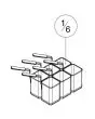 N. 6 CESTELLI GN 1/6 - DIMENSIONI cm L 14 x P 14 x 20 H