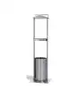 DISTRIBUTORE GUANTI E BUSTE - Mod. INOXSTAR - Struttura in acciaio inox - Dimensioni cm L 40 x P 40 x 120 h