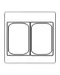 N. 2 VASCHETTE GELATO + DISTANZIALI - DIMENSIONI mm L 360 x P 250 x 120 h