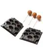 COPPIA PIASTRE INTERCAMBIABILI - FORMA: N. 6 TWUIS POPS Ø cm 5 - IN ALLUMINIO CERAMICATO ANTIADERENTE