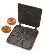 COPPIA PIASTRE INTERCAMBIABILI - FORMA N 5 WAFFEL A CERCHIO Ø cm 9,5 x 1,1 h - IN ALLUMINIO ANTIADERENTE