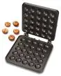 COPPIA PIASTRE INTERCAMBIABILI - FORMA N 25 WAFFEL A PALLINA Ø cm 4x2,5 - IN ALLUMINIO ANTIADERENTE