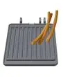 COPPIA PIASTRE INTERCAMBIABILI - FORMA N 10 CHURROS cm 2 x 12 x 1,6h - IN GHISA