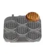 COPPIA PIASTRE INTERCAMBIABILI - FORMA N 6 WAFFEL Ø cm 8 x 1,6h - IN GHISA