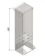 Portaconi per capottina - Dimensioni cm L 17,5 x P 20,6 x 62 h
