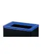Coperchio in metallo verniciato blu per gettacarte Bob Color - Dimensioni cm L 30 x P 20 x H 3,5 - Peso Kg 0,4