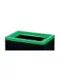 Coperchio in metallo verniciato verde per gettacarte Bob Color - Dimensioni cm L 30 x P 20 x H 3,5 - Peso Kg 0,4