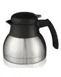 BROCCA SOTTOVUOTO IN ACCIAIO INOX - CAPACITA' Lt. 0,9 - DOPPIA PARETE, COPERCHIO GIREVOLE E PULSANTE DI EROGAZIONE BEVANDE DI SERIE - COLORE NERA - DIM. cm L ø 15 x 12,5 + 2 h
