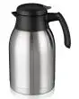 BROCCA SOTTOVUOTO IN ACCIAIO INOX - CAPACITA' Lt. 2 - DOPPIA PARETE, COPERCHIO GIREVOLE E PULSANTE DI EROGAZIONE BEVANDE DI SERIE - COLORE NERA - DIM. cm L ø 14,5 x 23,5 + 2 h