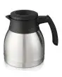 BROCCA SOTTOVUOTO IN ACCIAIO INOX CON COPERCHIO CON APERTURA AD INFUSIONE - CAPACITA' Lt. 1 - DOPPIA PARETE DI SERIE - DIM. cm L ø 14,5 x 17,5 h