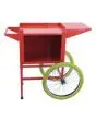 CARRETTINO PER MACCHINA PER POP CORN - Mod. CAR 6 - Ruote con colori assortiti casuali - Dimensioni cm L 69,6 x P 36,4 x 84,7h - Peso Kg 10 - Norma CE