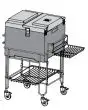 CARRELLO PER CONTENITORE ISOTERMICO - Dimensioni cm L 58,1 x P 66,6 x 76 H