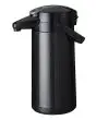 TERMOS FURENTO - VASCHETTA INTERNA ACCIAIO INOX, INVOLUCRO ACCIAIO INOX - COLORE NERO METALLIZZATO - A POMPA - CONTIENE FINO A 2,2 LITRI DI TÈ O CAFFÈ ALLA GIUSTA TEMPERATURA CONSERVANDONE TUTTO L'AROMA - DIMENSIONI mm ø 164 x 378 h