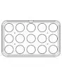 Piastra per Cookmaticmaxi - Mod MAXIW - Dimensioni piastra cm L 53 x P 33 - Dim tartelletta sup ø cm 8 - Dim tartelletta inferiore ø cm 7,6 - H cm 2 - Profilo liscio - N. 15 impronte tonde - Spessore pareti 3,5 mm - Spessore fondo 4 mm