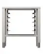 TAVOLO FISSO - Cod. MKTS11 - Tavolo fisso in Aisi 430 con supporti per forni - Capacità teglie n. 5 / 7 / 11 GN 1/1 cm 53 x 32,5 - Per i modelli OMH 511, OMH 711, OMH 1111 in tutte le versioni - Dimensioni cm. L 73 x P 60 x 77 h