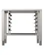 TAVOLO FISSO - Cod. MKTS21 - Tavolo fisso in Aisi 430 con supporti per forni - Capacità teglie n. 6 / 10 GN 2/1 cm 65 x 53 - Per i modelli OMH 621, OMH 1021 in tutte le versioni - Dimensioni cm. L 85 x P 78,7 x 77 h