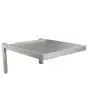 Mensola a parete in acciaio inox - Dimensioni cm L 46,5 x P 61,5 x 30,2 h
