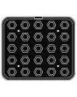 PIASTRA OTHER FORMS PER COOKMATIC - MOD. 14 - IN ALLUMINIO - RIVESTIMENTO ANTIADERENTE - DIMENSIONI cm L 38 x P 33 - ADATTABILE PER COOKMATIC SPECIAL - DIM. SUP. cm 4,6 x 4 - DIM. INF. cm 3,1 x 2,7 - H cm 2,5 - PROFILO LISCIO - N. 25 IMPRONTE ESAGONALI - 