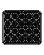 PIASTRA ROUND PER COOKMATIC - MOD. 21 - IN ALLUMINIO - RIVESTIMENTO ANTIADERENTE - DIMENSIONI cm L 38 x P 33 - ADATTABILE PER COOKMATIC SPECIAL - DIM. SUP. cm ø 6 - DIM. INF. cm ø 5,6 - H cm 2 - PROFILO LISCIO - N. 20 IMPRONTE TONDE - SPESSORE PARETI 4 mm