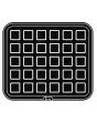 PIASTRA SQUARE PER COOKMATIC - MOD. 27 - IN ALLUMINIO - RIVESTIMENTO ANTIADERENTE - DIMENSIONI cm L 38 x P 33 - ADATTABILE PER COOKMATIC SPECIAL - DIM. SUP. cm 4 x 4 - DIM INF. cm 3,8 x 3,8 - H cm 1,5 - PROFILO FESTONATO - N. 30 IMPRONTE QUADRATE - SPESSO